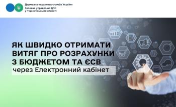 Як швидко отримати витяг про розрахунки з бюджетом та ЄСВ через Електронний кабінет
