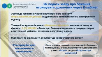 Як подати заяву про бажання отримувати документи через Е-кабінет